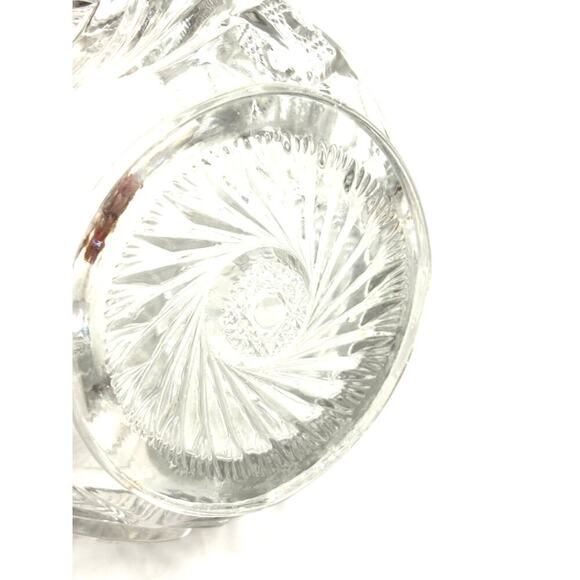 Antique EAPG Three Mold Victorian Pressed Glass Jar Ice Bucket 6.5" - Picture 11 of 16